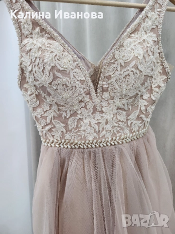 Рокля с тюл в S , снимка 4 - Рокли - 52187562