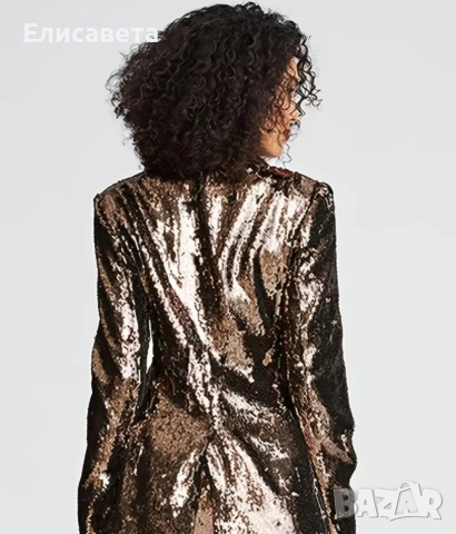 Дамско модерно сако с паети , снимка 4 - Якета - 52958171