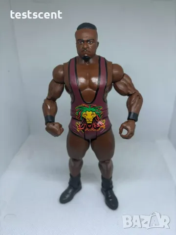 Екшън фигура WWE Big E Langston Биг И Basic Series figure играчка Mattel Burgundy, снимка 2 - Колекции - 48495350