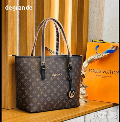 Дамска Чанта Louis Vuitto ЧЕРНО КАФЯВО, снимка 2 - Чанти - 53819005