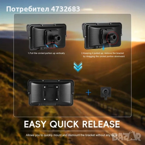 Навигация за мотор – Безжичен Apple CarPlay & Android Auto 2.7 см (5”), снимка 10 - Аксесоари и консумативи - 53420242