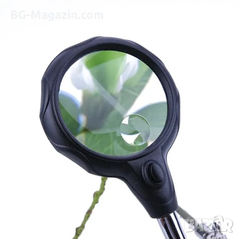 Мощна професионална настолна увеличителна лупа помощна ръка с LED осветление за запояване платки, снимка 6 - Поялници и запояване - 50921105