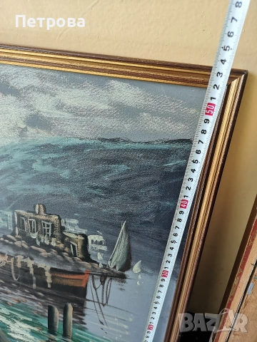 2 големи маслени картини. , снимка 8 - Антикварни и старинни предмети - 54299838