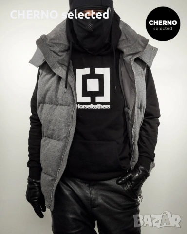 Мъжки пухен елек с качулка MANGO Hooded Puffer Vest – размер XXL, снимка 11 - Якета - 53772970