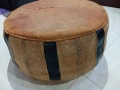 Автентичен марокански пуф табуретка ръчно изработен от естествена кожа , снимка 12