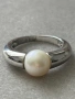 Уникален стилен дизайнерски сребърен пръстен с естествена перла , снимка 8