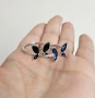 Дамски пръстени с кристали пеперуда , снимка 4