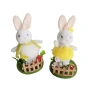 6511 Великденска декорация Зайче в градинка, 12 см, снимка 4