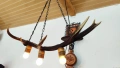 Ръчно изработен полилей от рога на елен с ръчно изработени дървени чашки , снимка 4