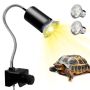 Нагревателна лампа за влечуги PewinGo UVA UVB светлина за аквариум с костенурка с 50 W грееща крушка, снимка 1 - Терариуми и оборудване - 45999557