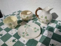 Комплект ръчно рисувани съдове Belleek Ирландия - 2, снимка 5