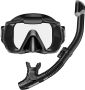 Комплект за гмуркане шнорхел и маска за възрастни,лещи от закалено стъкло против течове замъгляване, снимка 1 - Водни спортове - 45656302