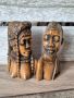 Двойка африкански фигури, дърво, снимка 1 - Антикварни и старинни предмети - 45579501