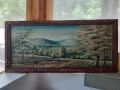 Голяма майсторска картина масло платно подпис дървена рамка, снимка 1