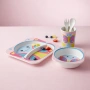 Детски комплект за хранене 5 части Cheffinger – чиния, купичка, чаша, лъжица и вилица, снимка 2