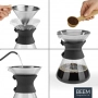 1бр/ Стъклена кана с метален филтър BEEM Classic Selection Pour Over (до 6 чаши), снимка 2