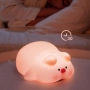 Мека гумена нощна лампа прасенце Pig LED Night Light – нежна светлина, която стопля сърцето, снимка 3