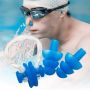 Комплект силиконови тапи за плуване и щипка за нос, снимка 1 - Водни спортове - 45640660