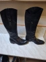черни високи кожени ботуши номер 40 с цип, снимка 1