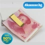 3 бр. Тънка метална нова щипка за пари евро и долари от неръждаема стомана модна семпла за мъже, снимка 6