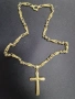 Златен синджир с кръст 24 грама 585, снимка 2