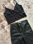 Кожен панталон Bershka + подарък, снимка 1
