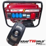 Четиритактов Бензинов генератор 4.5 kW с дистанционно запалване KraftWorld PRO Агрегат за ток с елек, снимка 3