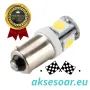 2 бр. Габаритни крушки BA9S 5 SMD 5050 Автомобилна LED вътрешна лампа крушка за номер вратата плафон, снимка 8
