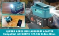 QUPPER Adp05 USB-A и USB-C адаптер за акумулаторни батерии Makita 14.4V и 18V, снимка 5