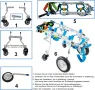 Лека инвалидна количка за кучета от 20 до 25кг, алуминий, 4 колела, пълна опора, снимка 5