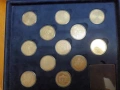 24 броя сребърни 10 маркови монети с оригинална кутия, снимка 3