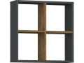 НОВИ! Етажерка 60x60x20см дъб/графит, снимка 1