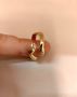 Златен пръстен с майчини ръце, красив златен пръстен, уникален пръстенрегулируем пръстен, 14К злато, снимка 2