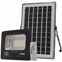 Комплект соларна лампа с дистанционно и соларен панел, 300W мощност,IP66, снимка 1 - Соларни лампи - 45560644