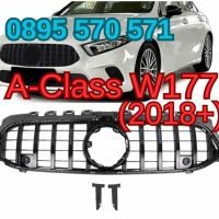 Предна решетка за Mercedes A-Class W177 (2018+) Glossy Black, снимка 1 - Аксесоари и консумативи - 44735929