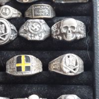 Колекция от военни сребърни пръстени/сребърен пръстен,сребро злато бронз/Моля Ви четете описанието!, снимка 5 - Антикварни и старинни предмети - 45586965