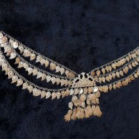Сребърна Трепка Възрожденски Прочелник накит носия пафта, снимка 4 - Антикварни и старинни предмети - 46052378
