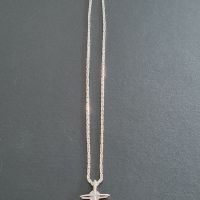 Сребърен ланец с атратктивен кръст 925, снимка 2 - Колиета, медальони, синджири - 45404647