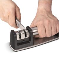 W E L Q U I C 2 Stage Kitchen Knife Sharpener Диамантено точило за ножове, снимка 4 - Аксесоари за кухня - 45773618