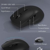 Комбинирана безжична клавиатура и мишка, ергономична клавиатура в пълен размер с опора за китката, снимка 6 - Клавиатури и мишки - 45521524