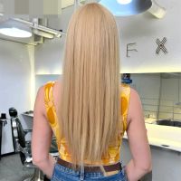 Прекрасна руса права дълга перука с бретон, снимка 2 - Аксесоари за коса - 45446401