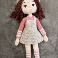 Ръчно изработена плетена Кукла, снимка 2 - Плюшени играчки - 45930473