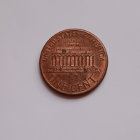 1 цент САЩ 1994 ( 2 ) , 1 цент 1994 Американска монета Линкълн 2, снимка 3 - Нумизматика и бонистика - 44995166