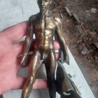 Страхотна бронзова пластика на воин фигура статуетка бронз, снимка 4 - Антикварни и старинни предмети - 45387416