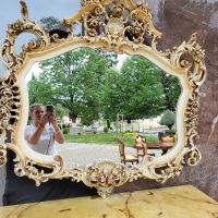 Италианска барокова конзола с огледало  б25, снимка 11 - Огледала - 45639163