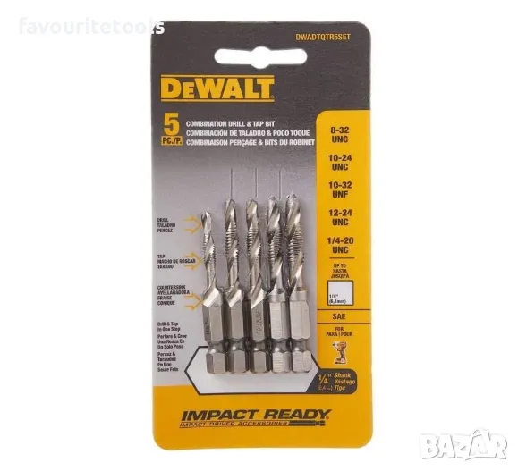Комплект Dewalt DT50060 свредла метчици 5 бр., снимка 1