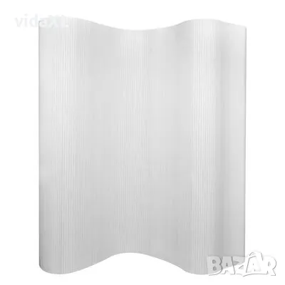 vidaXL Параван за стая, бамбук, бял, 250x165 см(SKU:241670), снимка 1