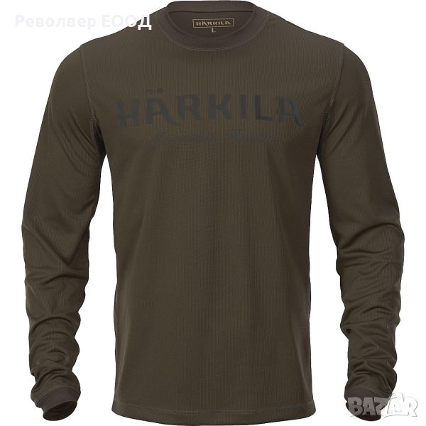 Мъжка блуза Harkila - Mountain Hunter, в цвят Hunting green/Shadow brown, снимка 1