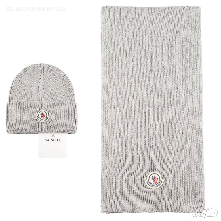 Moncler Комплект Зимен Шал И Зимна Шапка - Налични Различни Цветове Код SK431, снимка 1