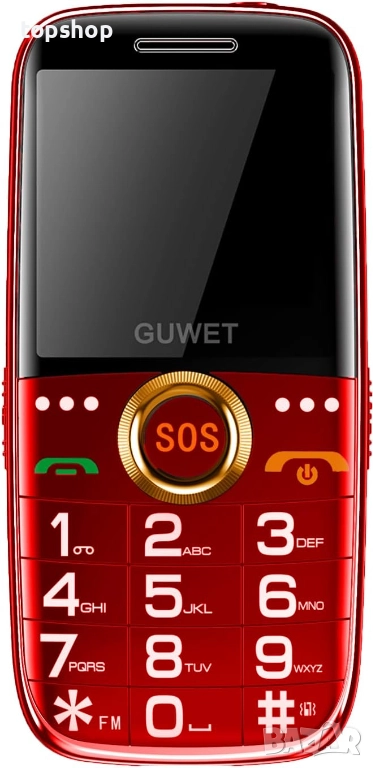 Чисто нов телефон за възрастни гувет. Мобилен телефон с големи бутони за възрастни хора, отключен GS, снимка 1